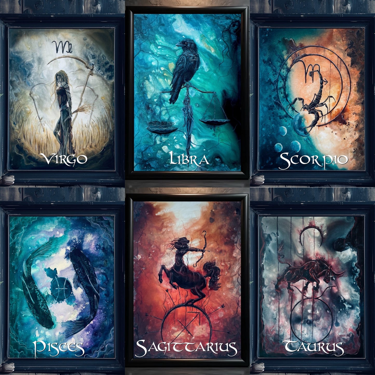Choose Your Own 8x10 Premium Mounted Zodiac Artwork