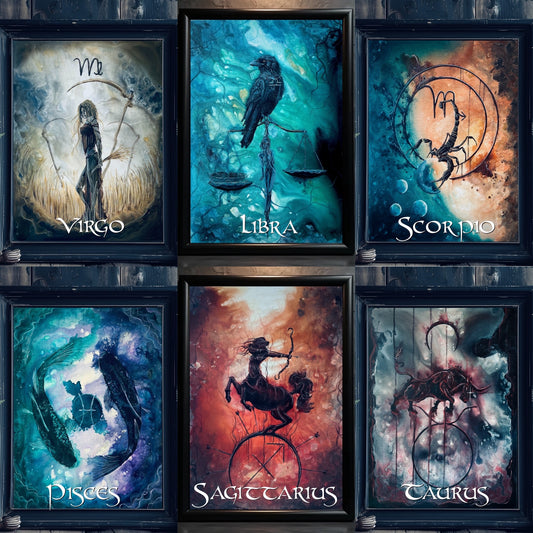 Choose Your Own 8x10 Premium Mounted Zodiac Artwork