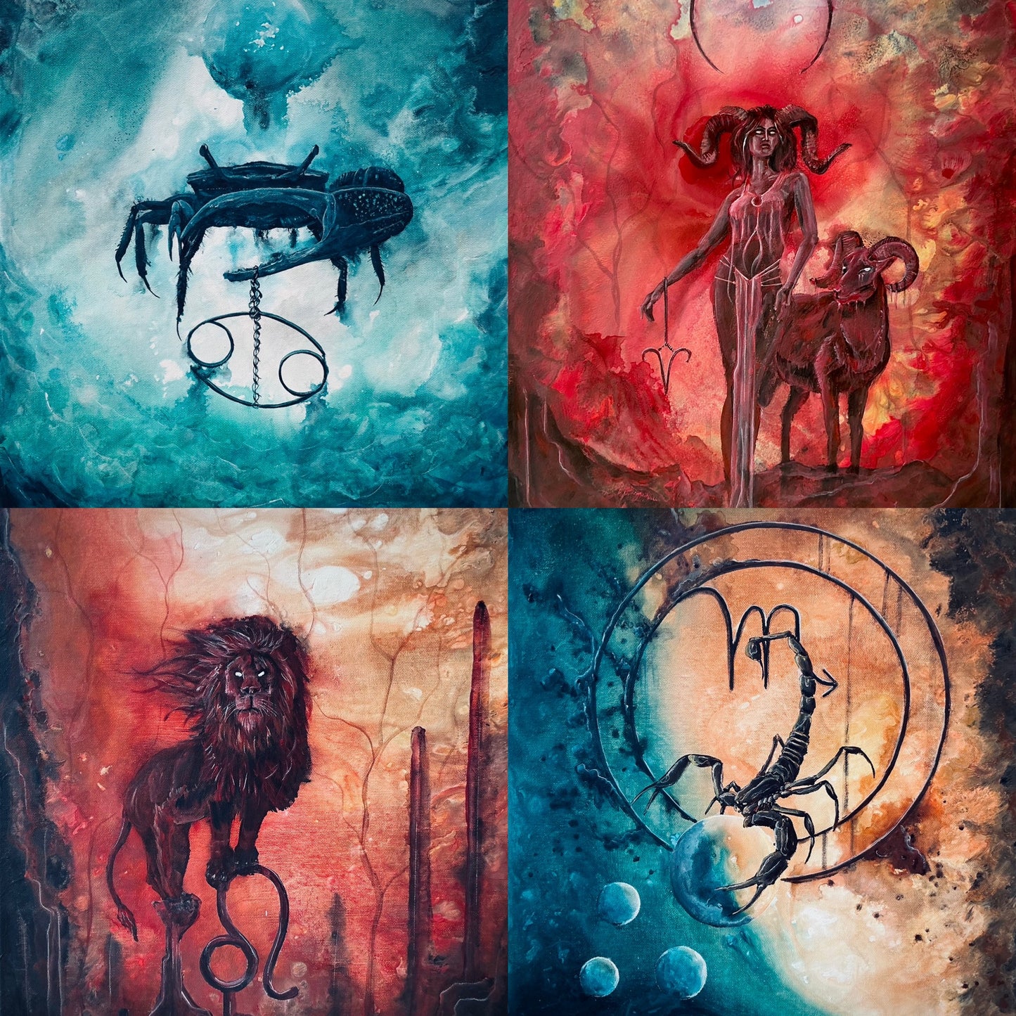 Zodiac Art Print Bundle - Twelve 4x6 Mini Prints!
