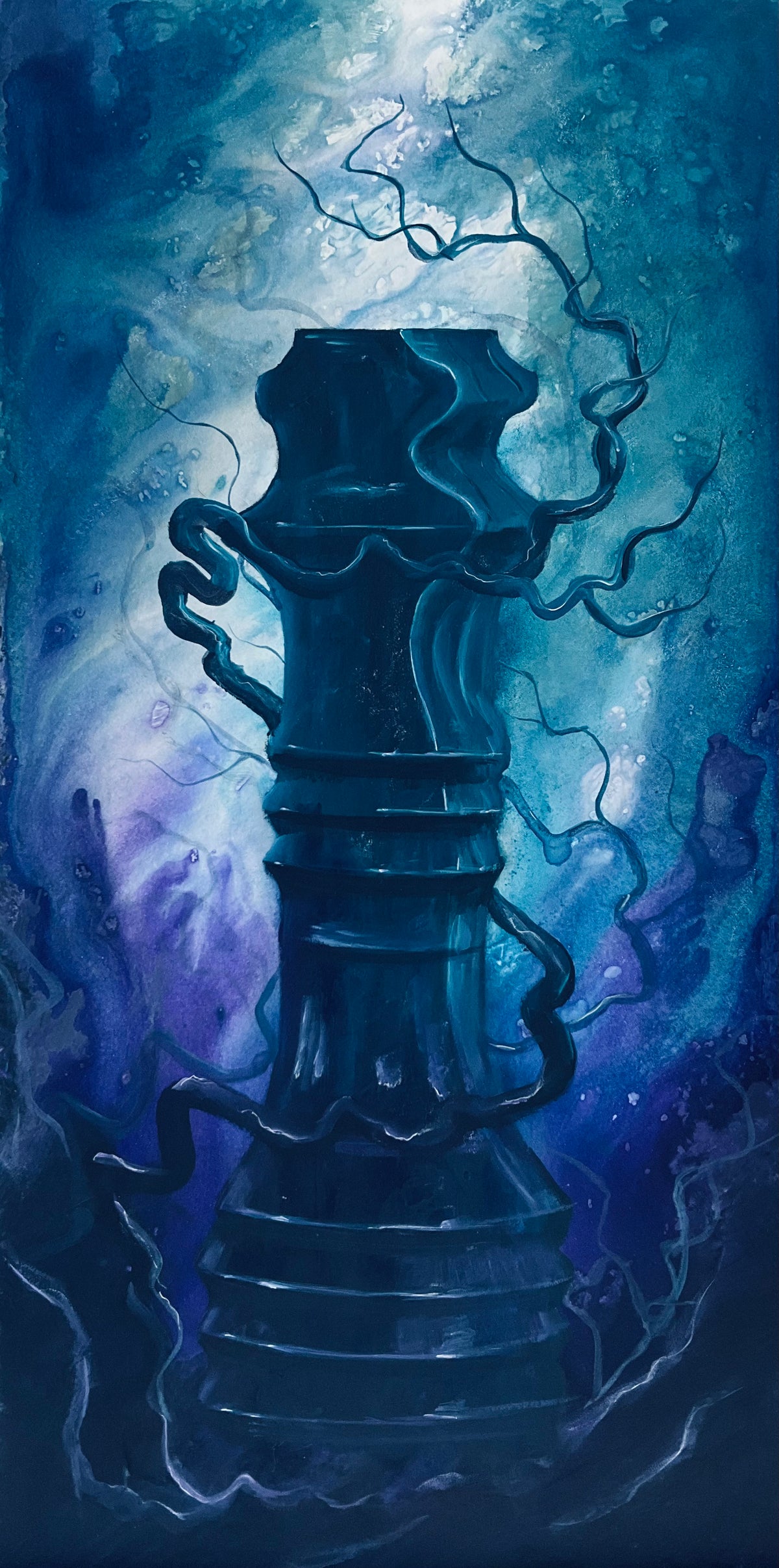 Checkmate - One of a Kind Original Wood Panel Painting