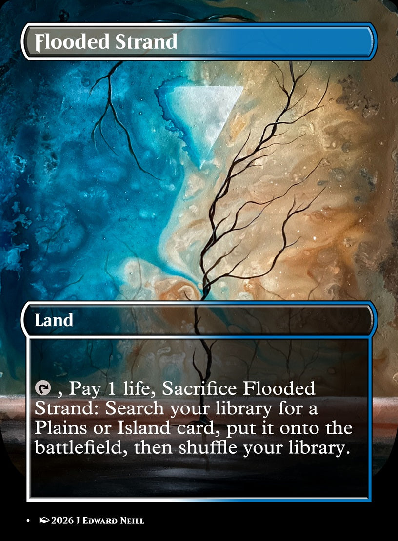 Flooded Strand - Custom Magic Proxy Land