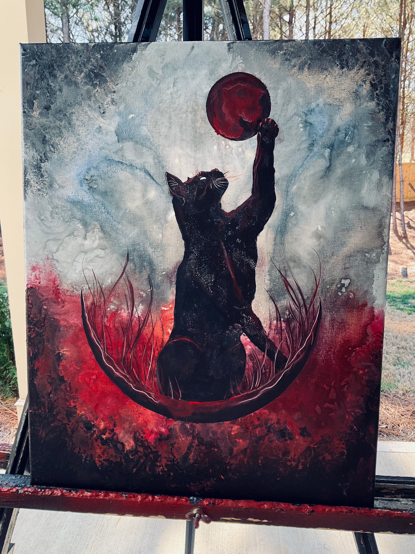 Custom Haunted Cat Paintings