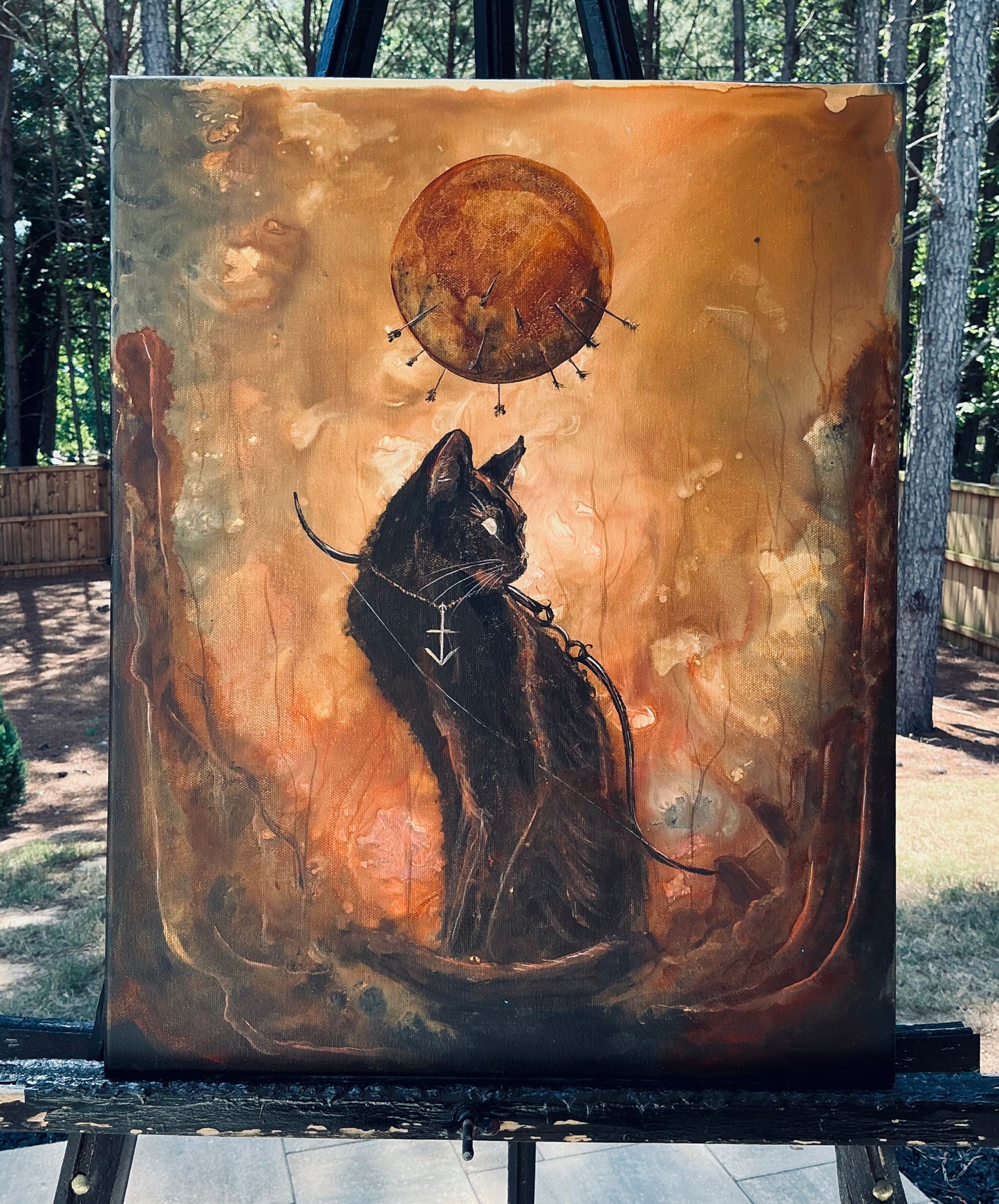 Custom Haunted Cat Paintings