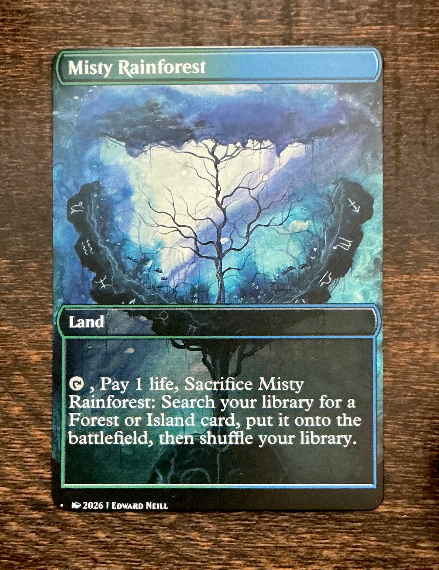 Misty Rainforest - Custom Magic Proxy Land
