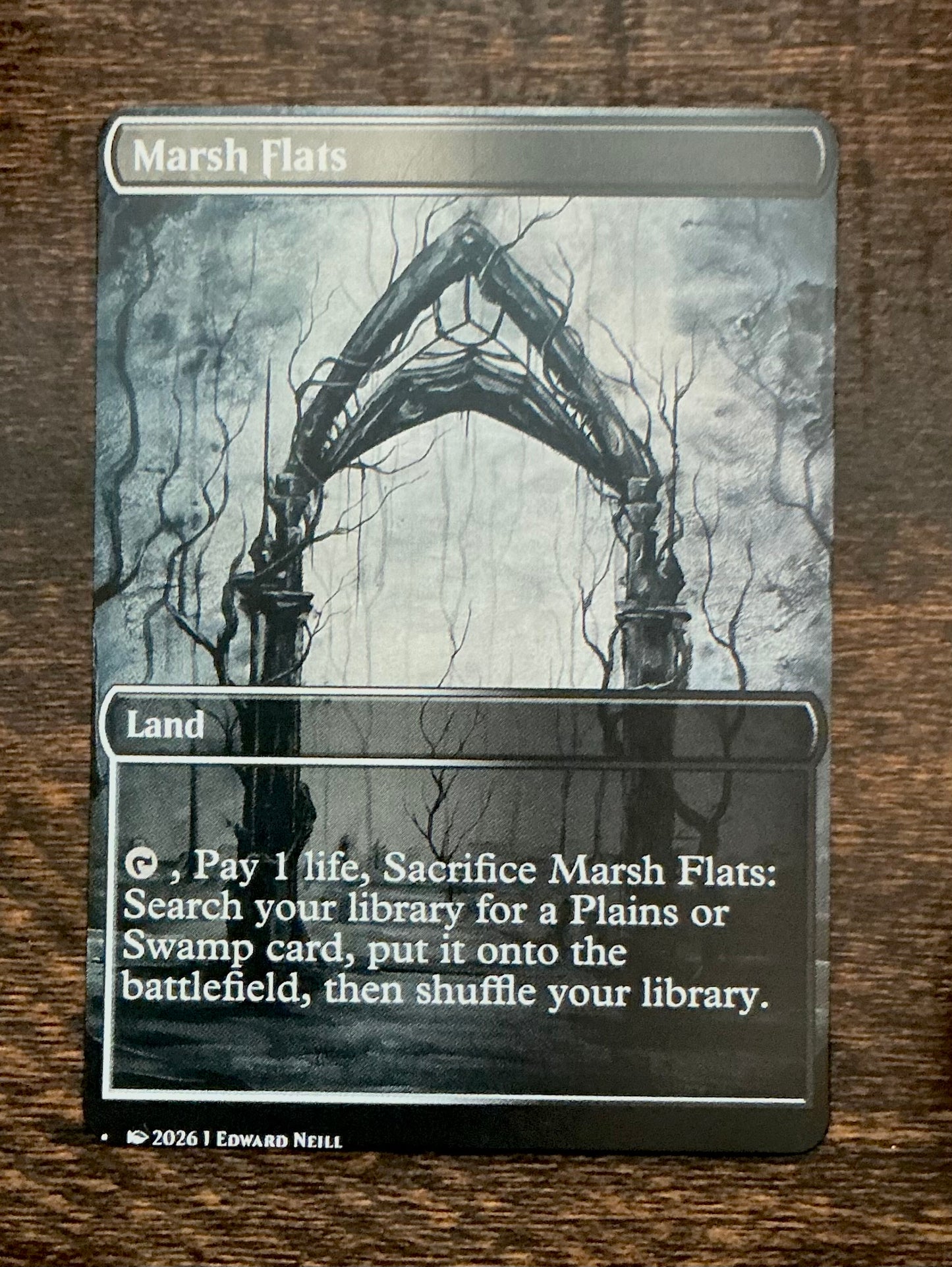Marsh Flats - Custom Magic Proxy Land