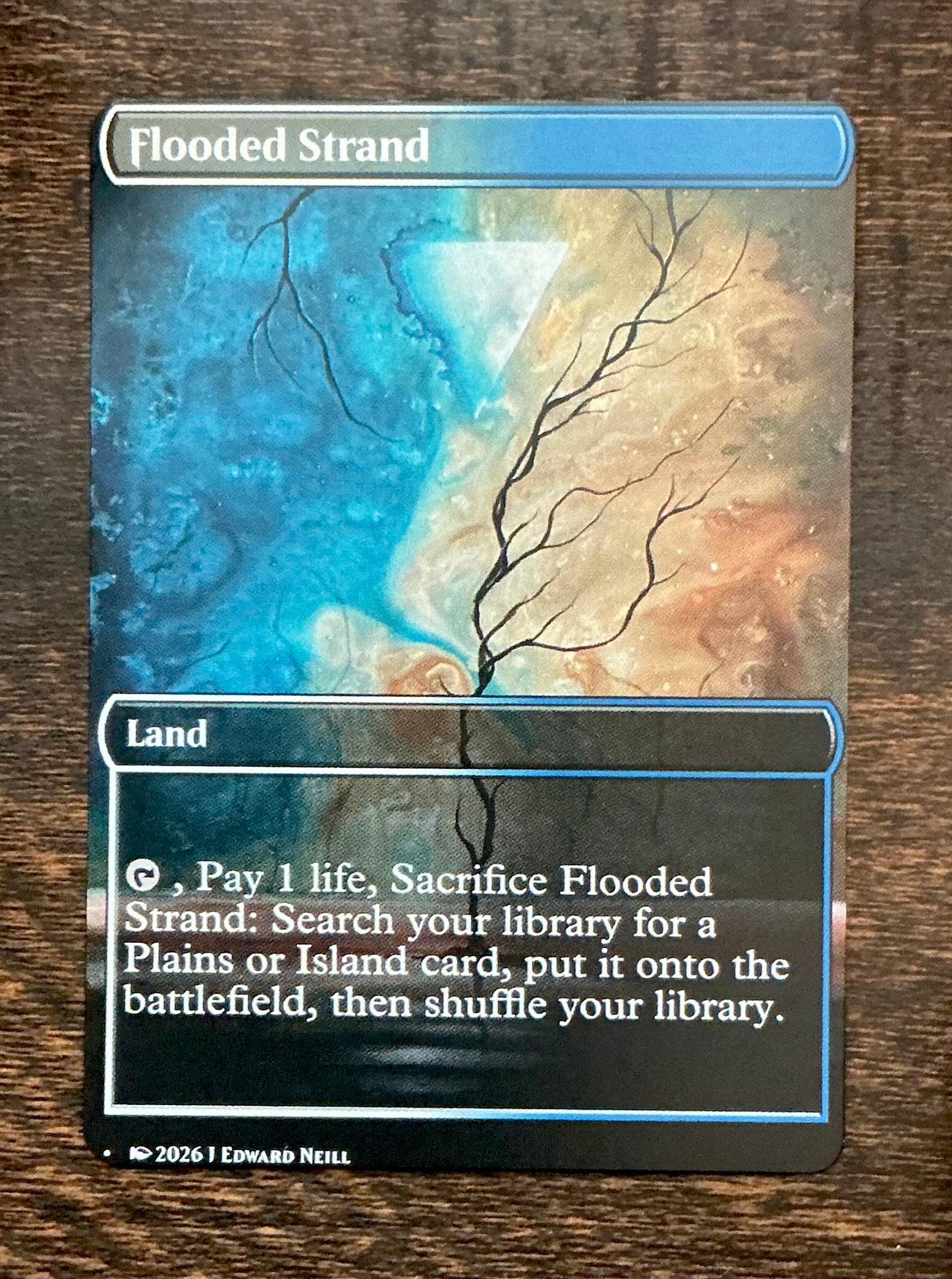 Flooded Strand - Custom Magic Proxy Land