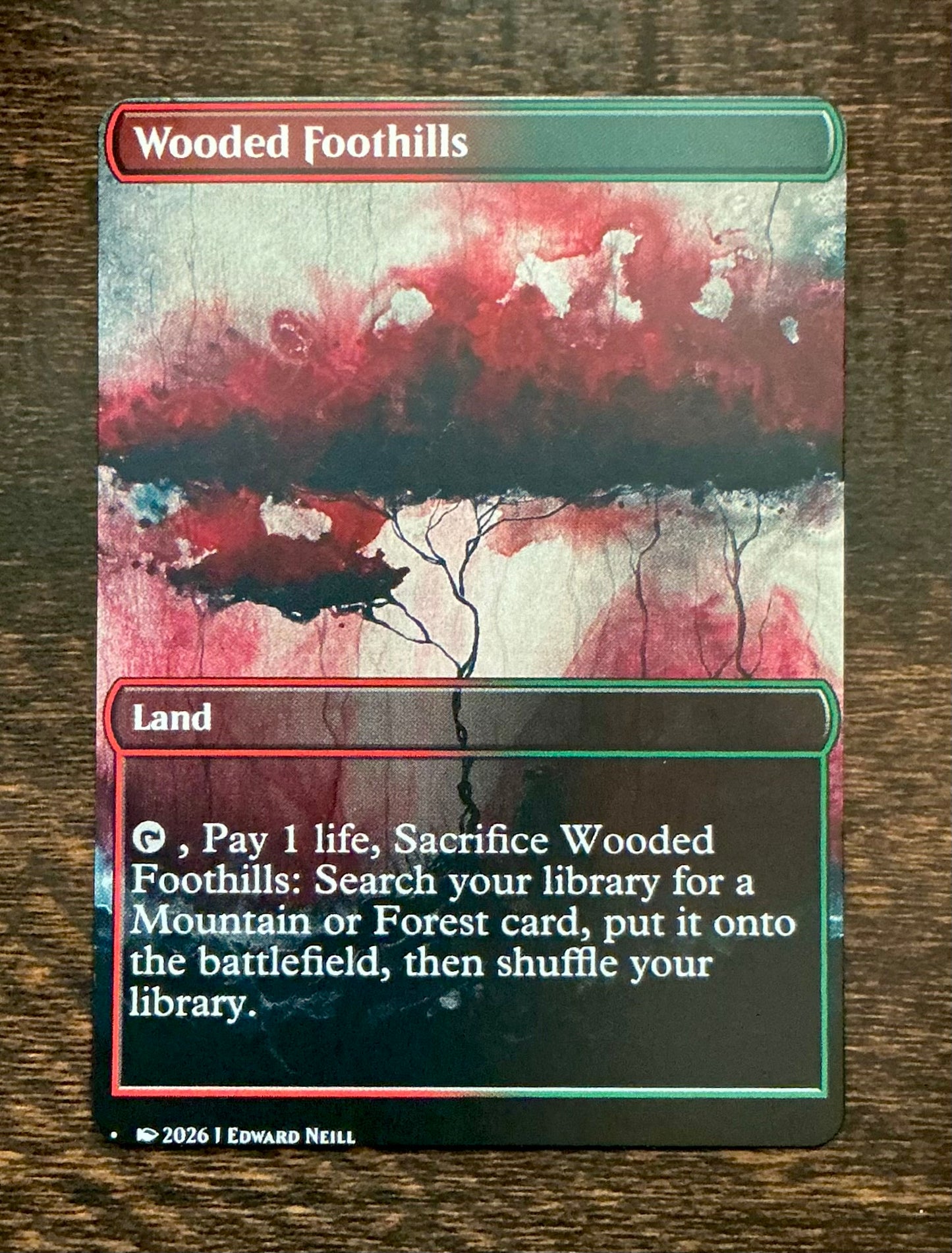Wooded Foothills - Custom Magic Proxy Land