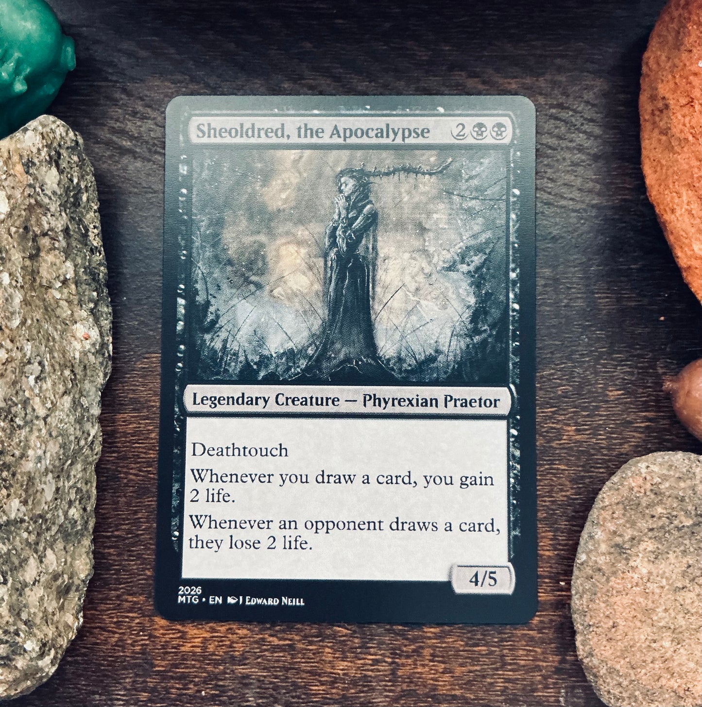 Sheoldred, the Apocalypse - Custom Magic Proxy Card