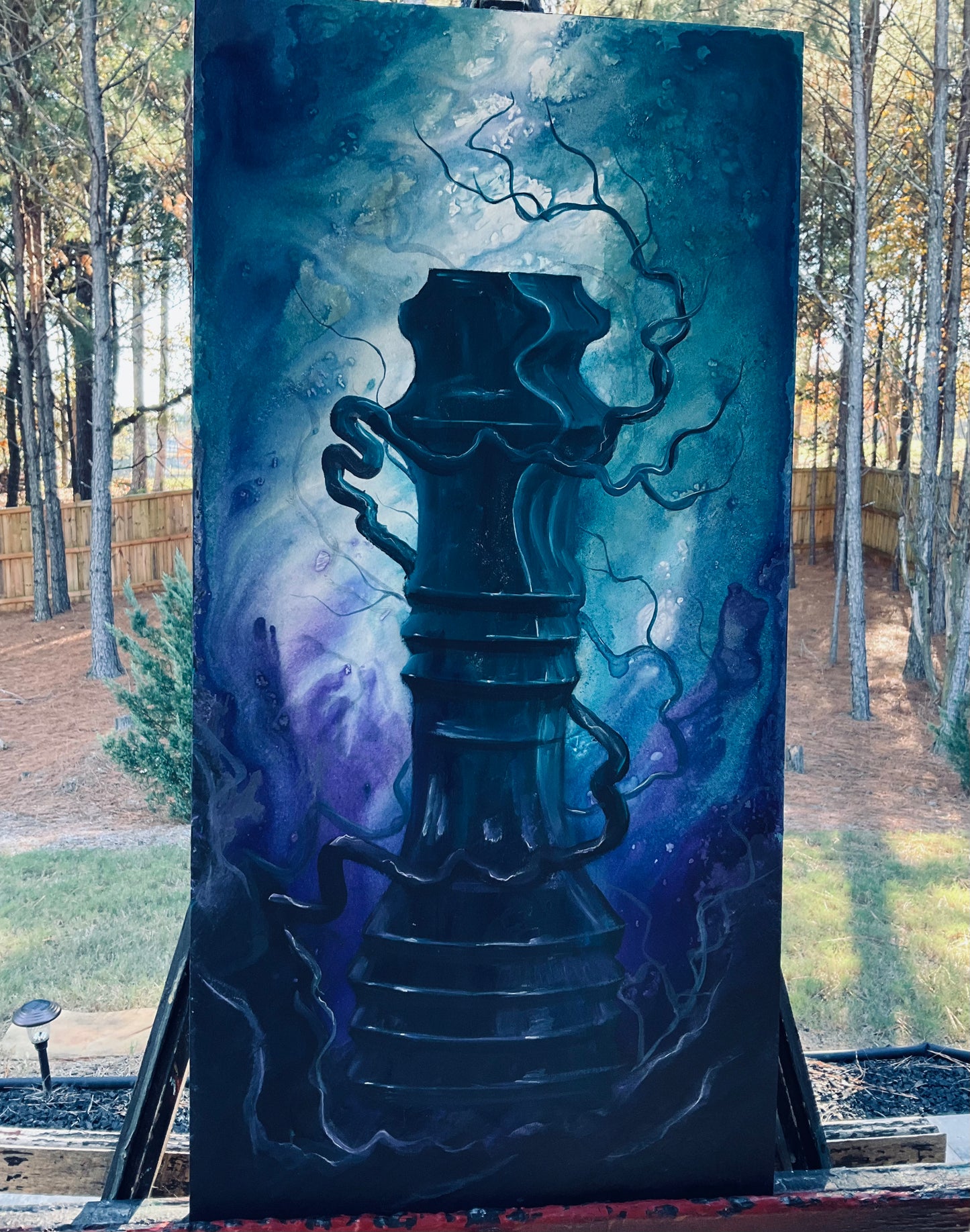 Checkmate - One of a Kind Original Wood Panel Painting