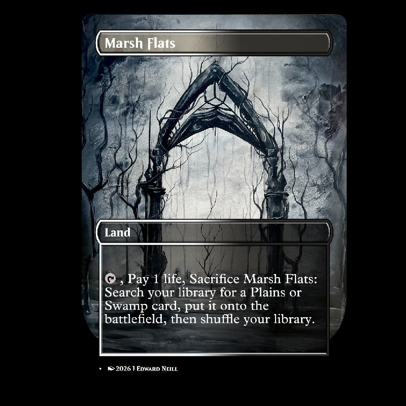 Marsh Flats - Custom Magic Proxy Land