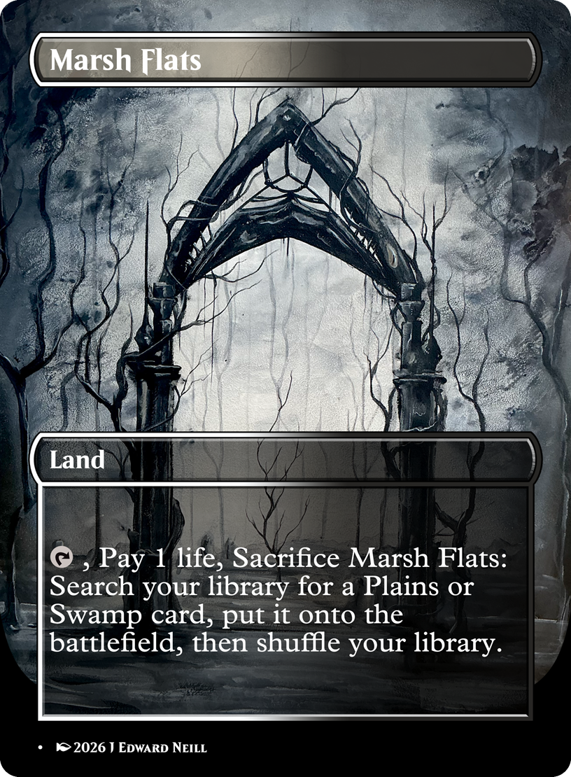 Marsh Flats - Custom Magic Proxy Land