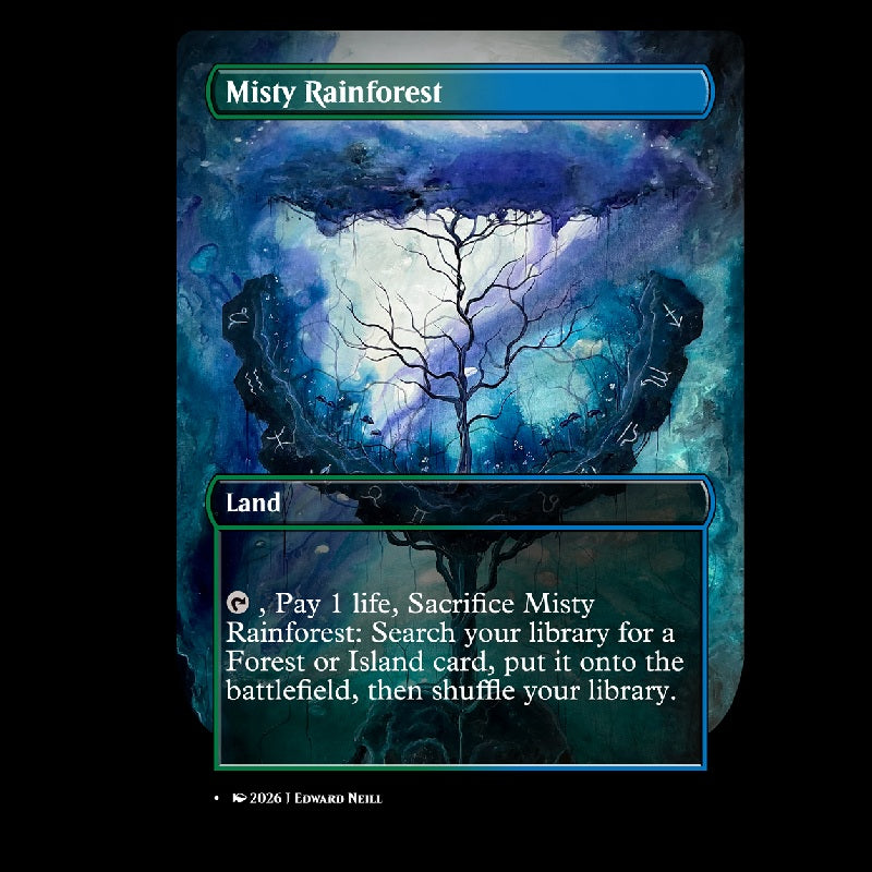 Misty Rainforest - Custom Magic Proxy Land
