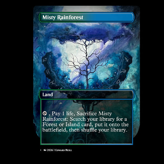 Misty Rainforest - Custom Magic Proxy Land