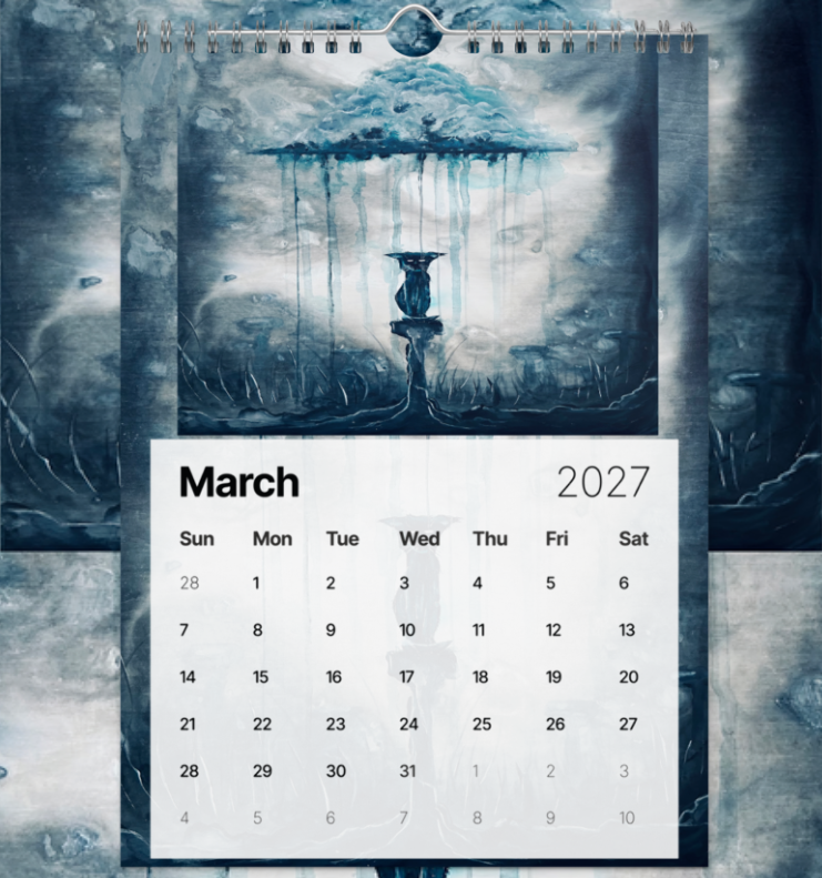 2027 Haunted Cat Wall Calendar
