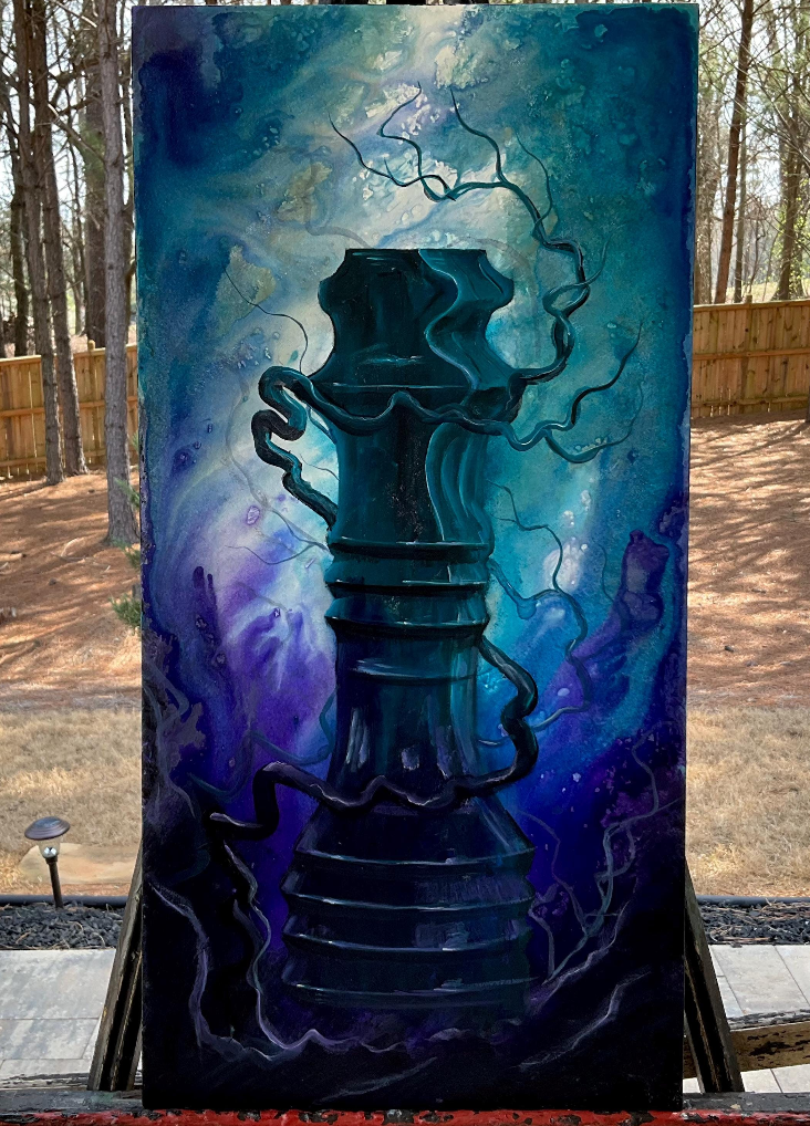 Checkmate - One of a Kind Original Wood Panel Painting