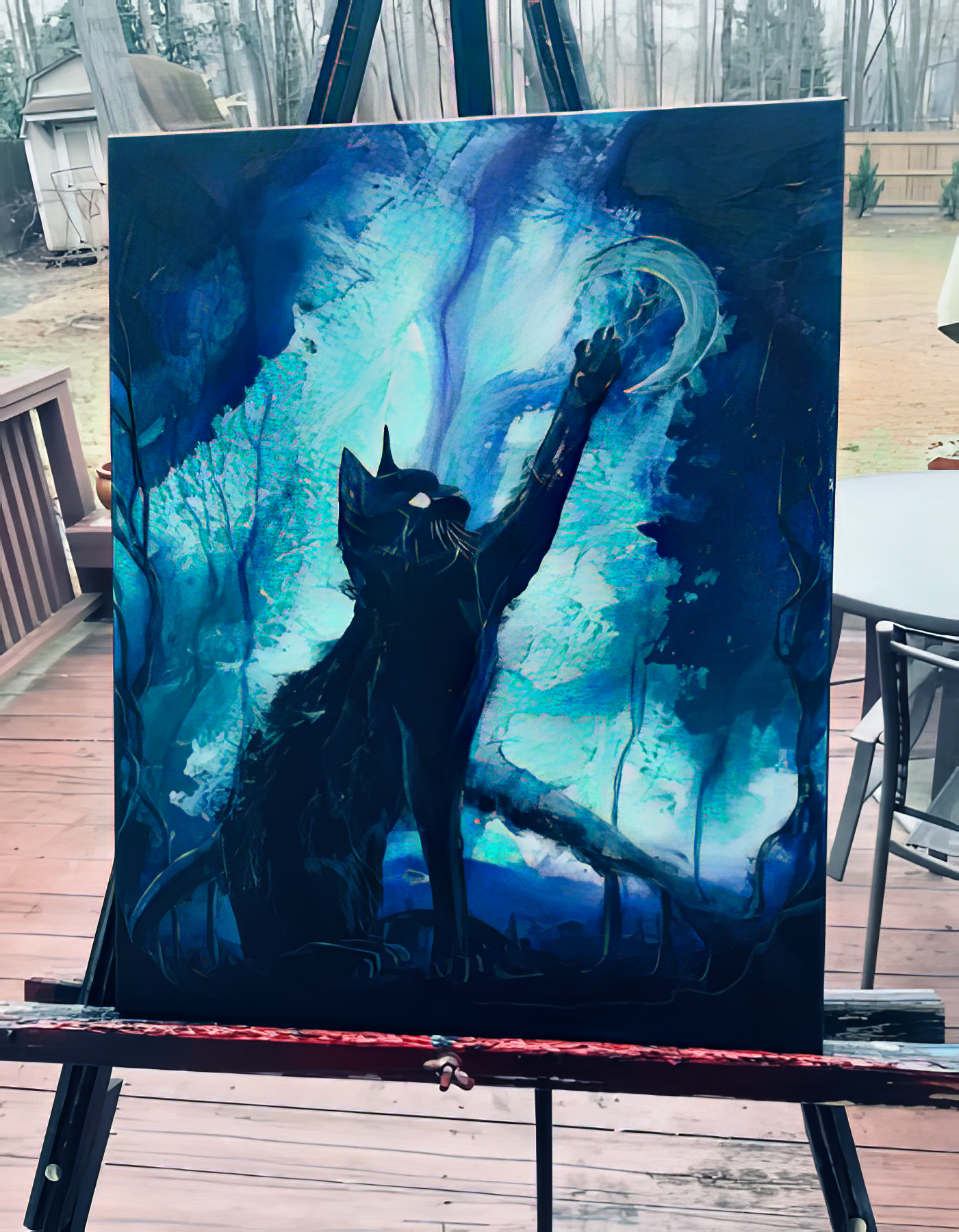 Custom Haunted Cat Paintings