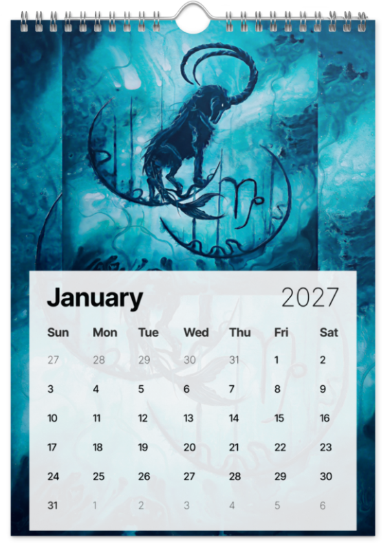 2027 Zodiac Wall Calendar