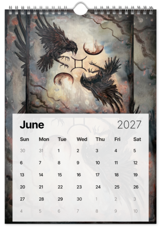 2027 Zodiac Wall Calendar