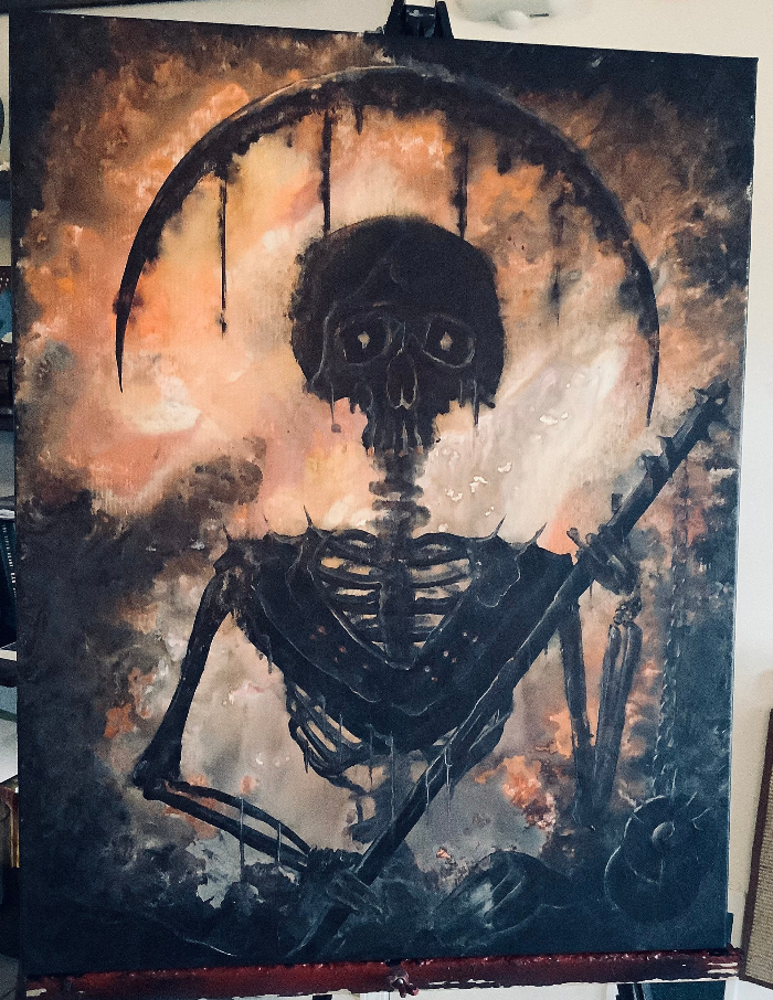 Servant of Sorrow - One of a Kind Original Canvas Painting