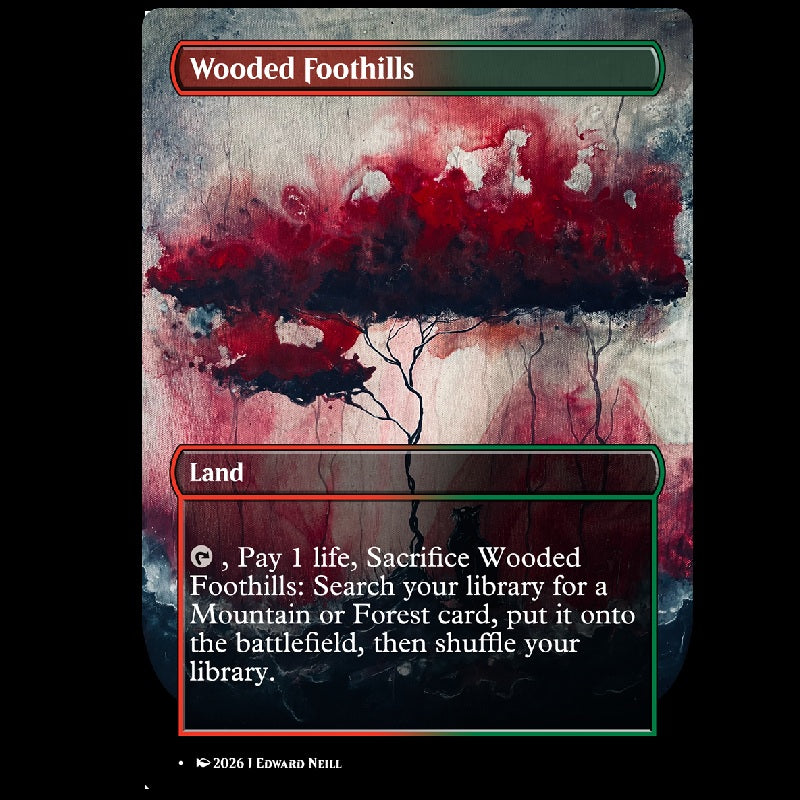 Wooded Foothills - Custom Magic Proxy Land