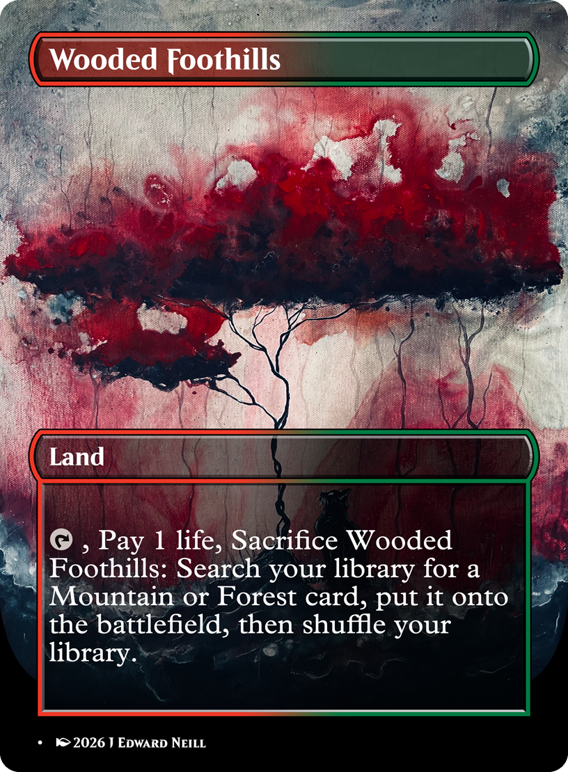 Wooded Foothills - Custom Magic Proxy Land